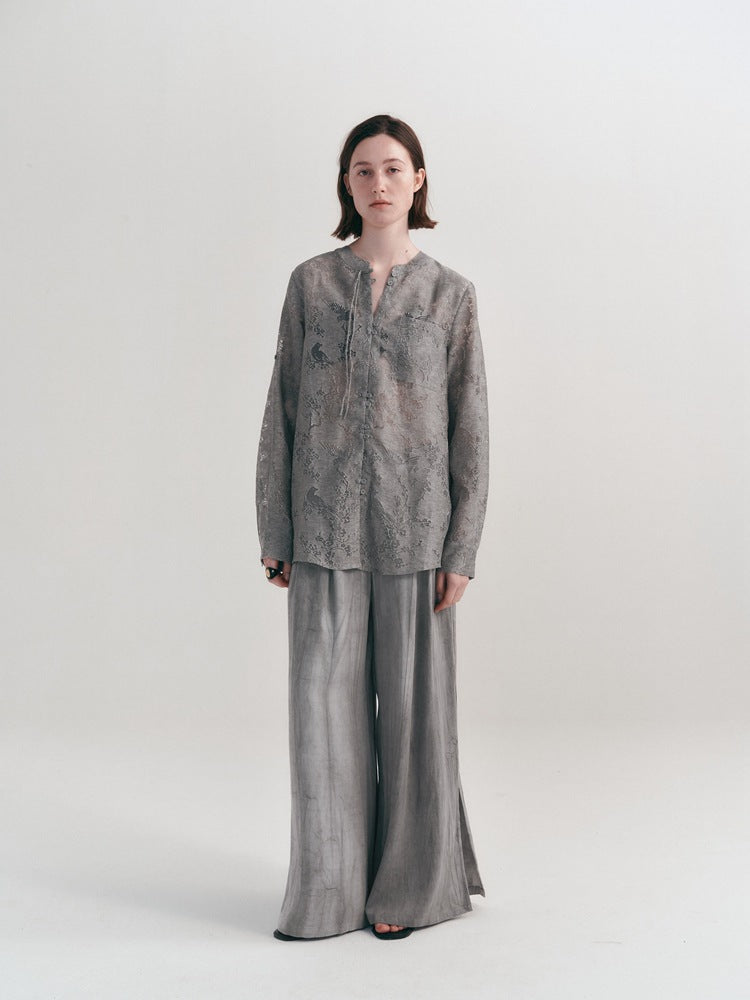 Casual High-Waisted Wide-Leg Pants-CALLISTARI