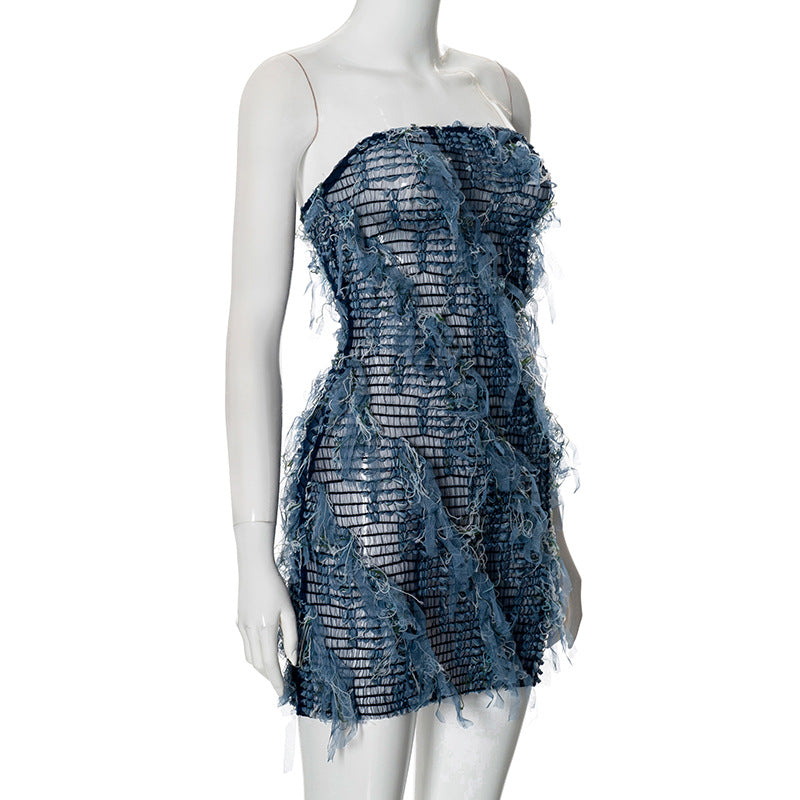 Ava Textured Tube Dress-CALLISTARI