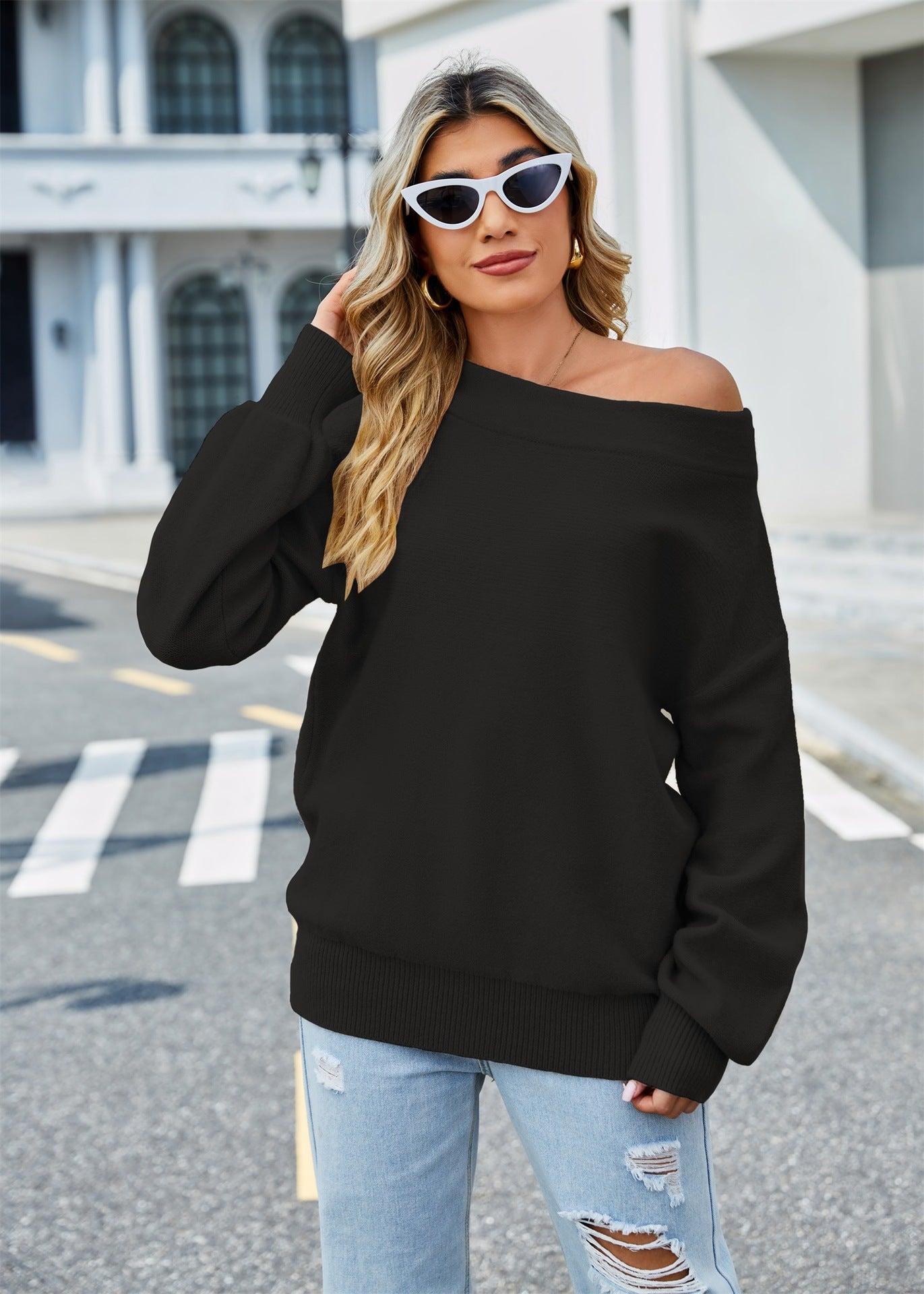 Elegant Stylish Plain Sweater-CALLISTARI