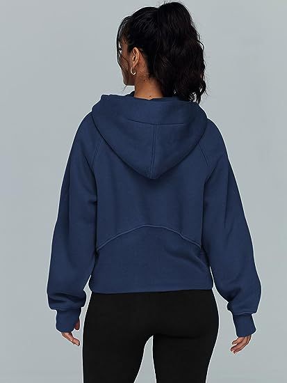 Casual Half Zipper Velvet Sweatshirt Hoodie-CALLISTARI