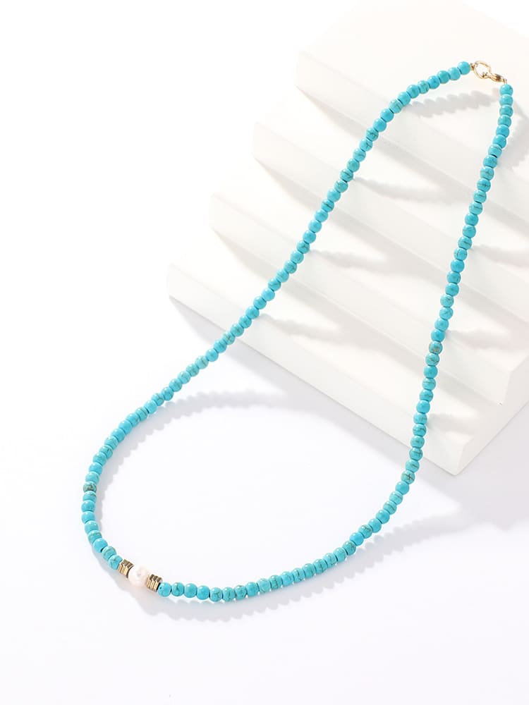 Turquoise & Pearl Necklace-CALLISTARI