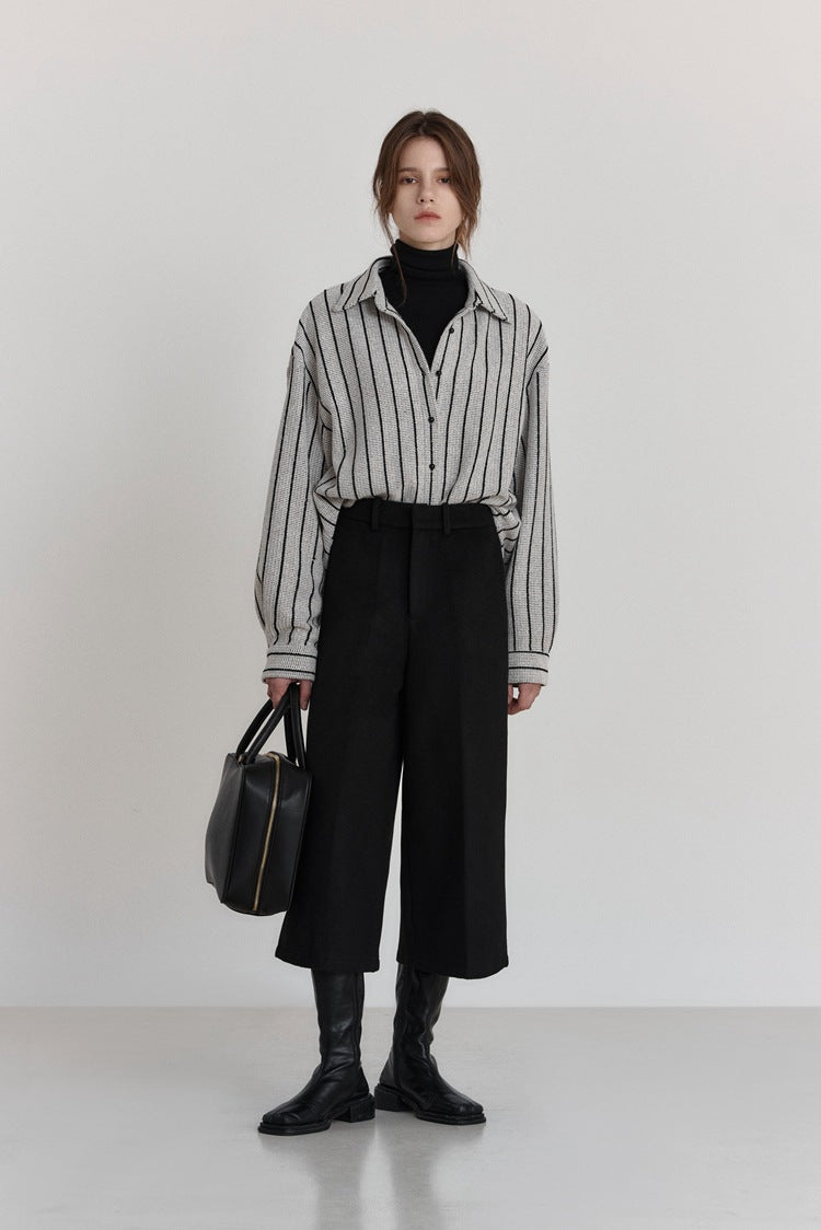 Wide-Leg High-Waisted Pants-CALLISTARI