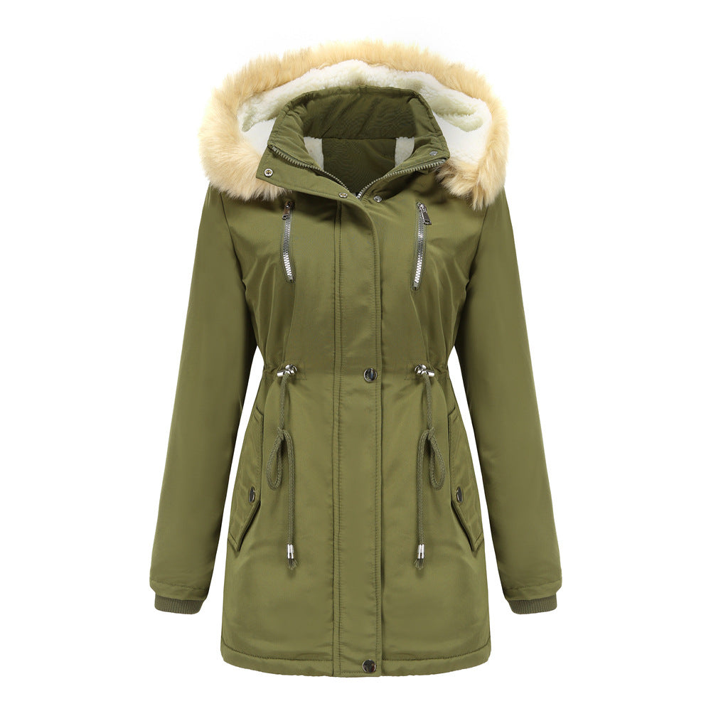 Removable Hat Fleece Padded Coat Parkas-CALLISTARI