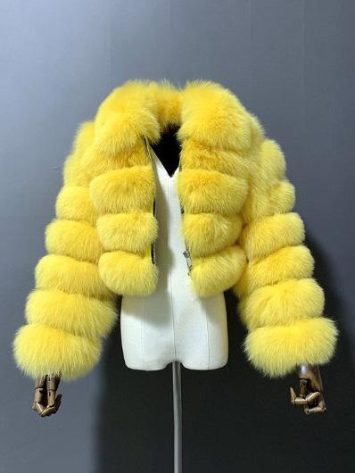 Collar Faux Fur Bubble Coat-CALLISTARI