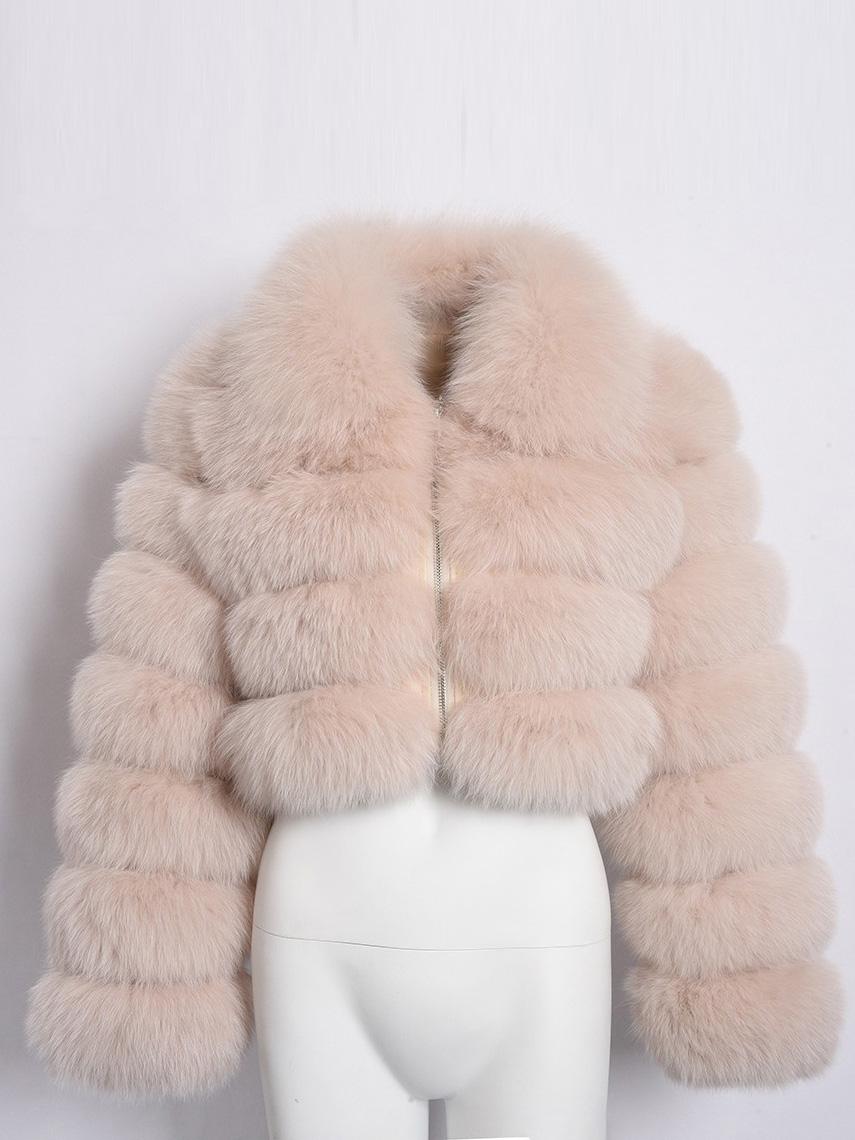Collar Faux Fur Bubble Coat-CALLISTARI