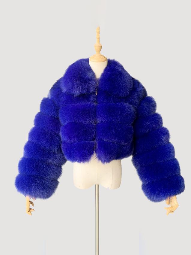 Collar Faux Fur Bubble Coat-CALLISTARI