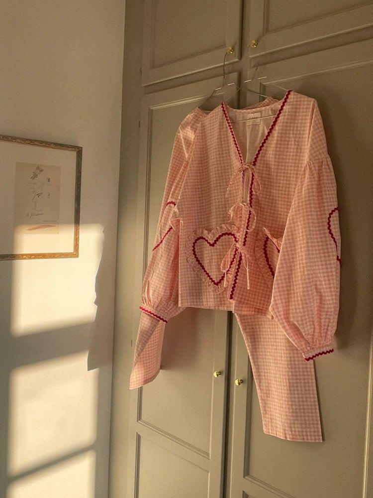 Organic Cotton Top - Pink Checks-CALLISTARI