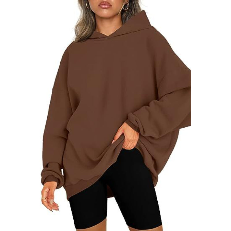 Casual Pullover Oversized Loose Brushed Hoodie-CALLISTARI