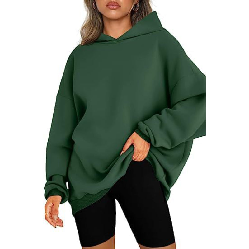 Casual Pullover Oversized Loose Brushed Hoodie-CALLISTARI