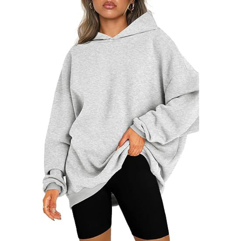 Casual Pullover Oversized Loose Brushed Hoodie-CALLISTARI
