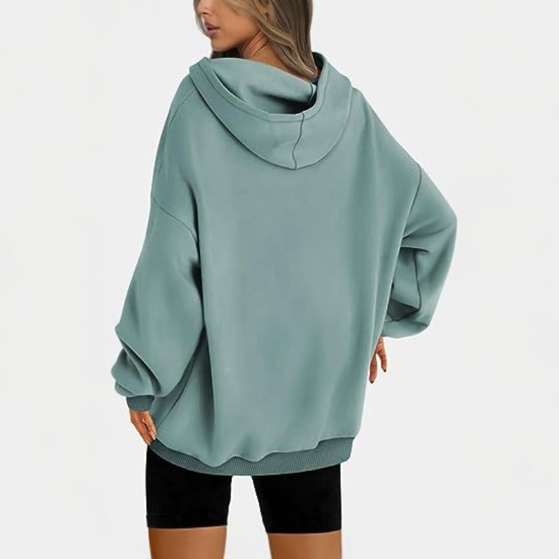 Casual Pullover Oversized Loose Brushed Hoodie-CALLISTARI