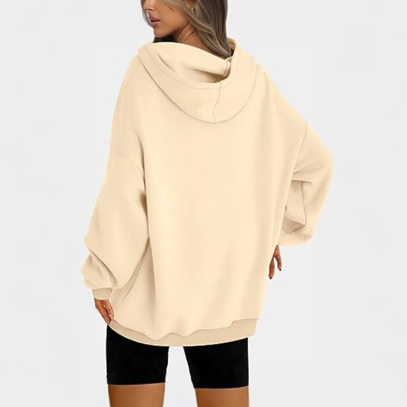 Casual Pullover Oversized Loose Brushed Hoodie-CALLISTARI