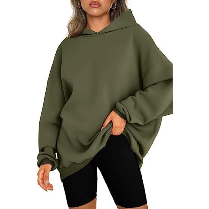 Casual Pullover Oversized Loose Brushed Hoodie-CALLISTARI