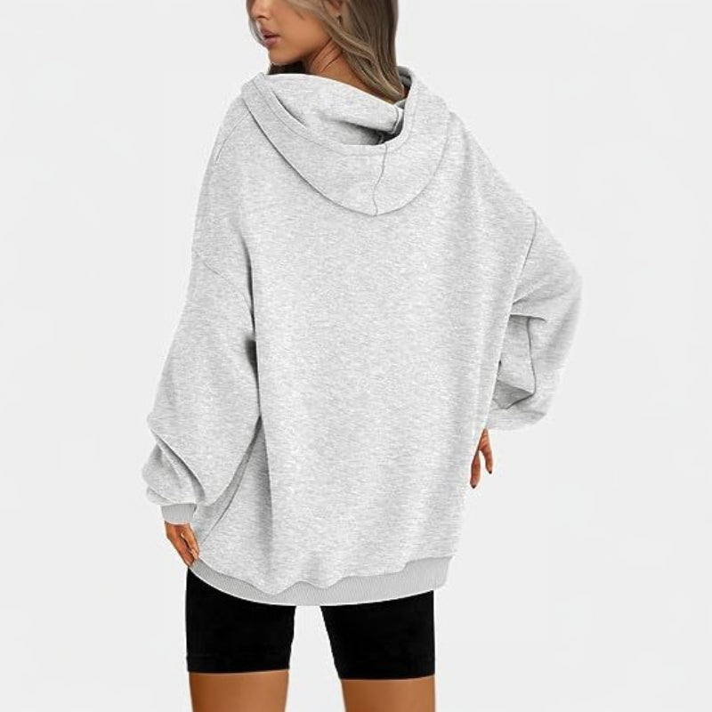 Casual Pullover Oversized Loose Brushed Hoodie-CALLISTARI