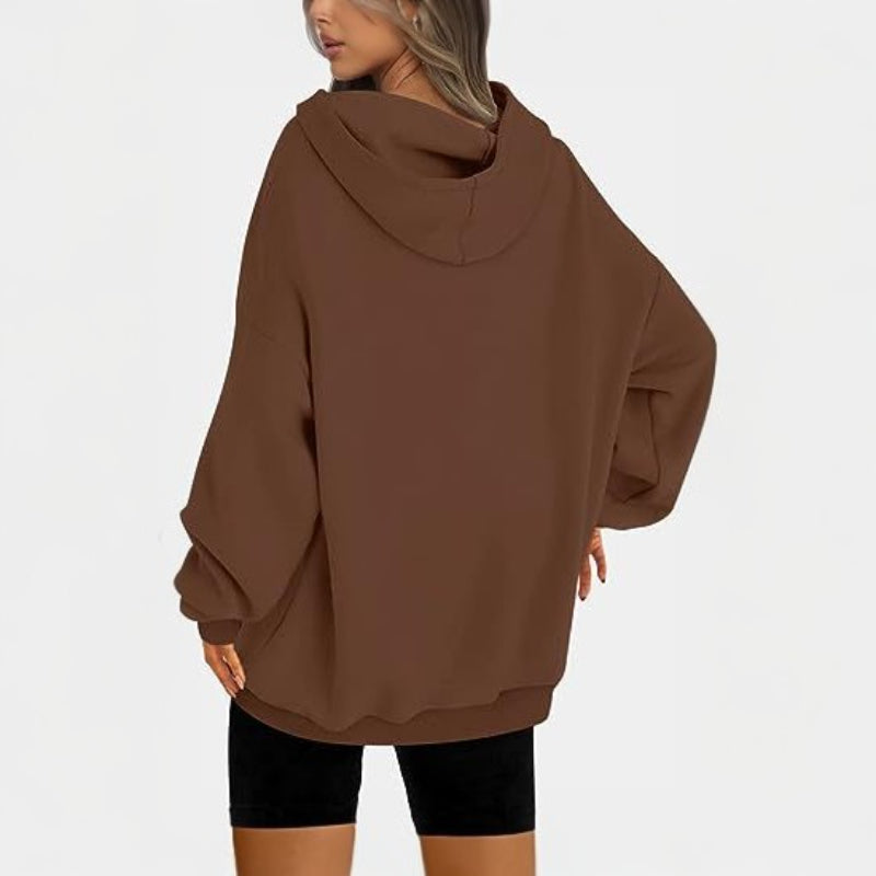 Casual Pullover Oversized Loose Brushed Hoodie-CALLISTARI