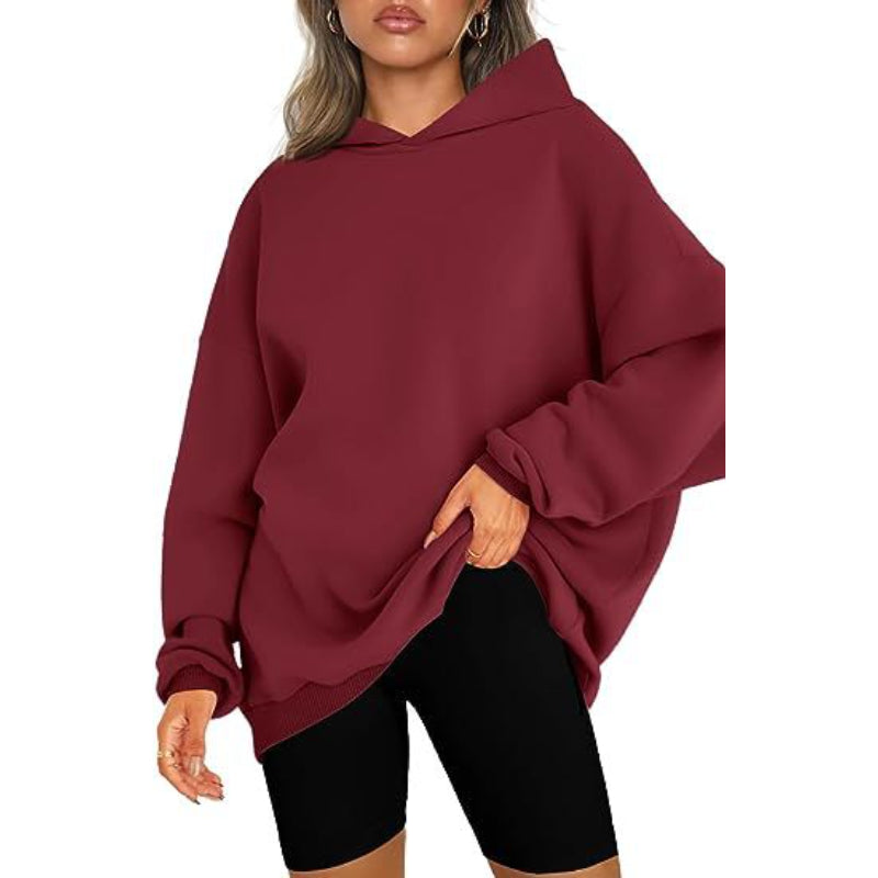 Casual Pullover Oversized Loose Brushed Hoodie-CALLISTARI