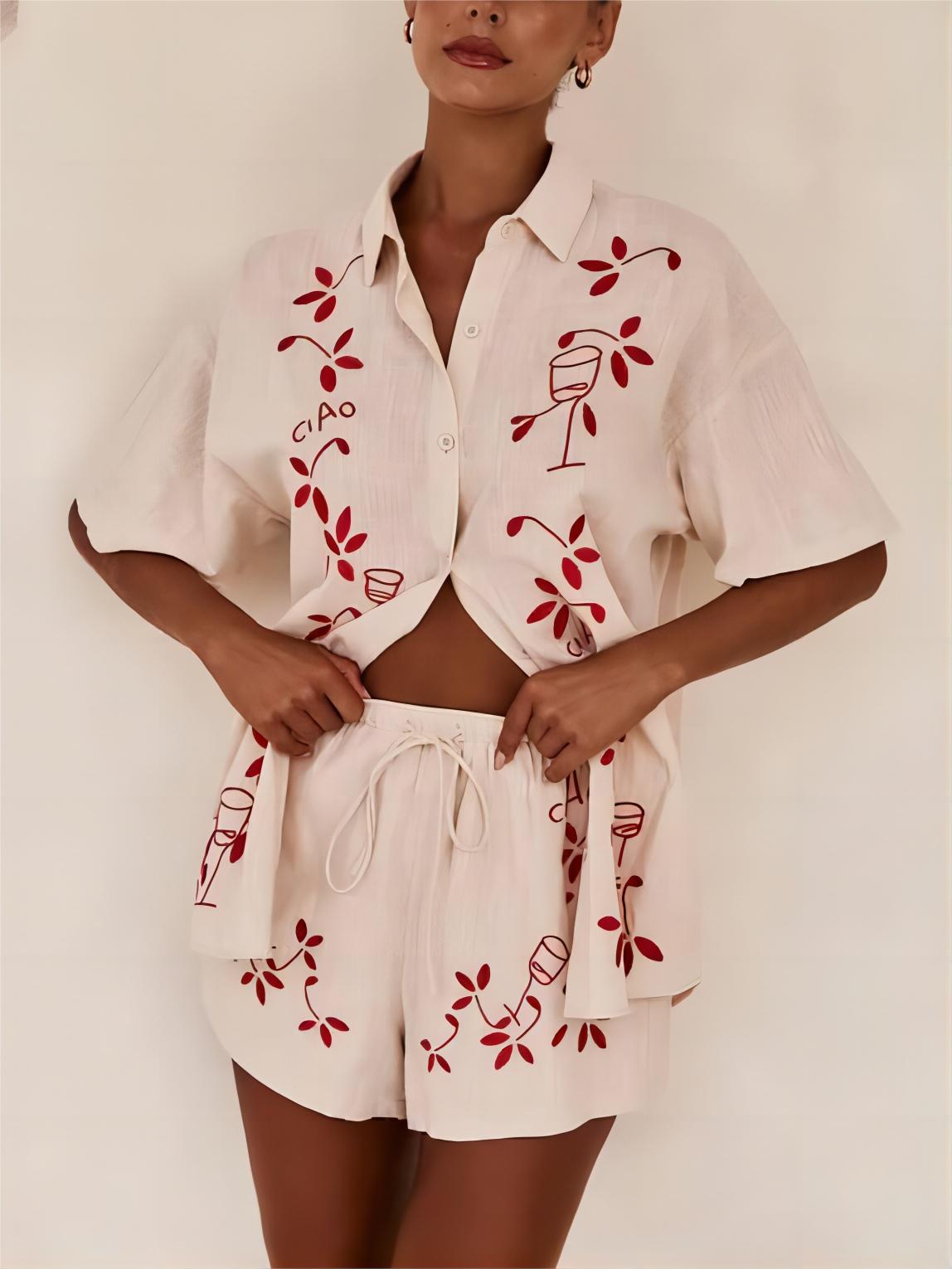 Loose Elasticated Shorts-Set-CALLISTARI