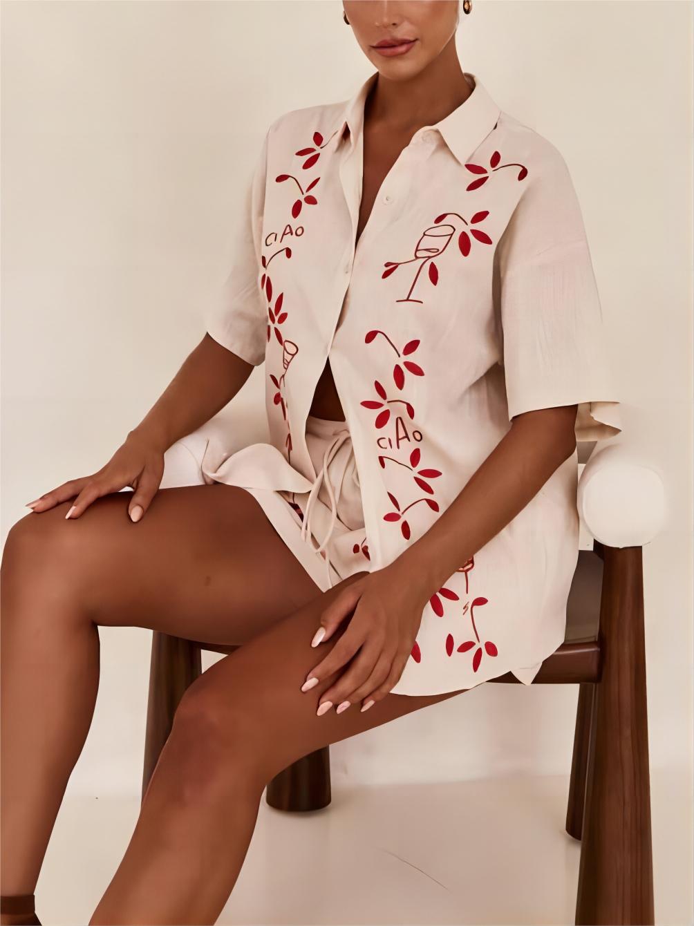 Loose Elasticated Shorts-Set-CALLISTARI