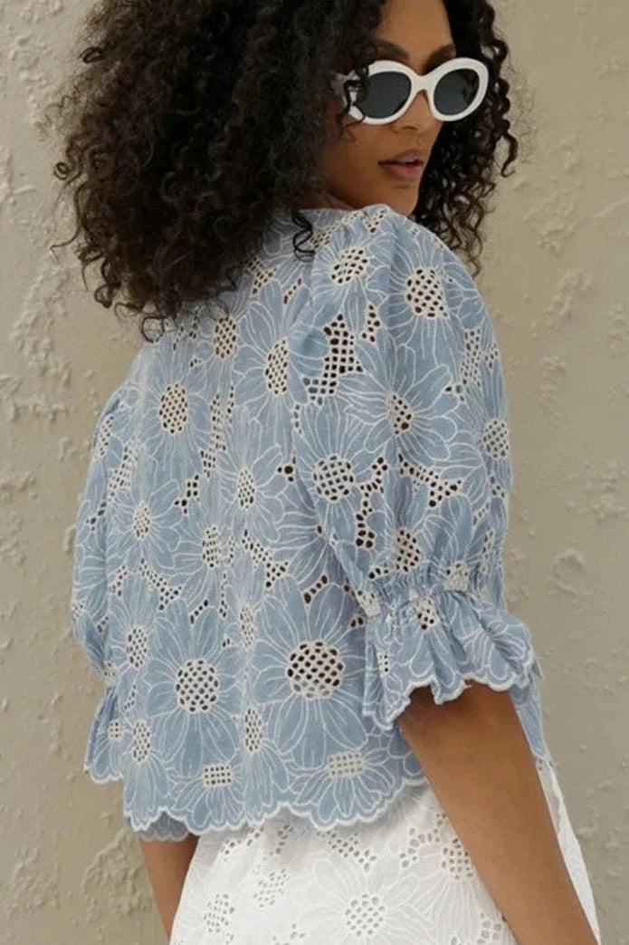 Elegant Embroidered Blouse-CALLISTARI