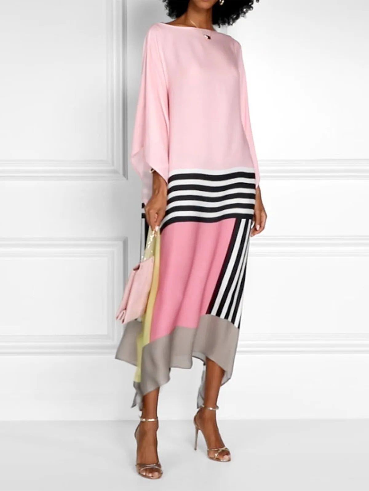 Pink Candy Stripe Kaftan-CALLISTARI