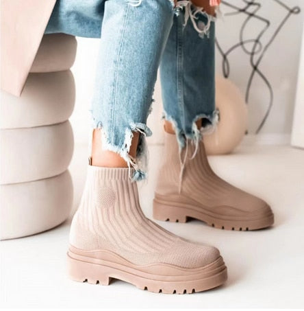 Rossi Knitted Ankle Boots-CALLISTARI