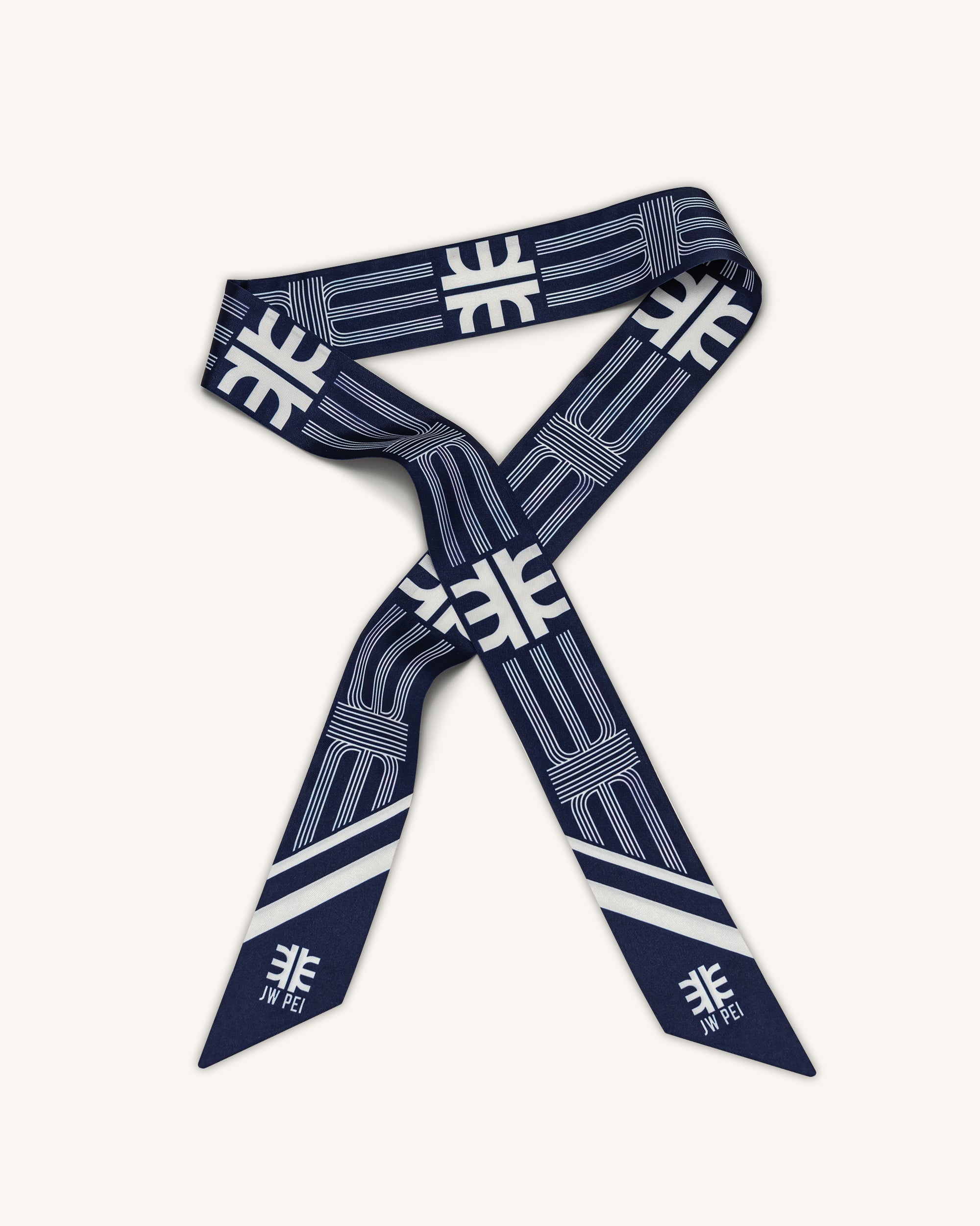 FEI Faux Silk Twill Scarf - Navy-Mesadic