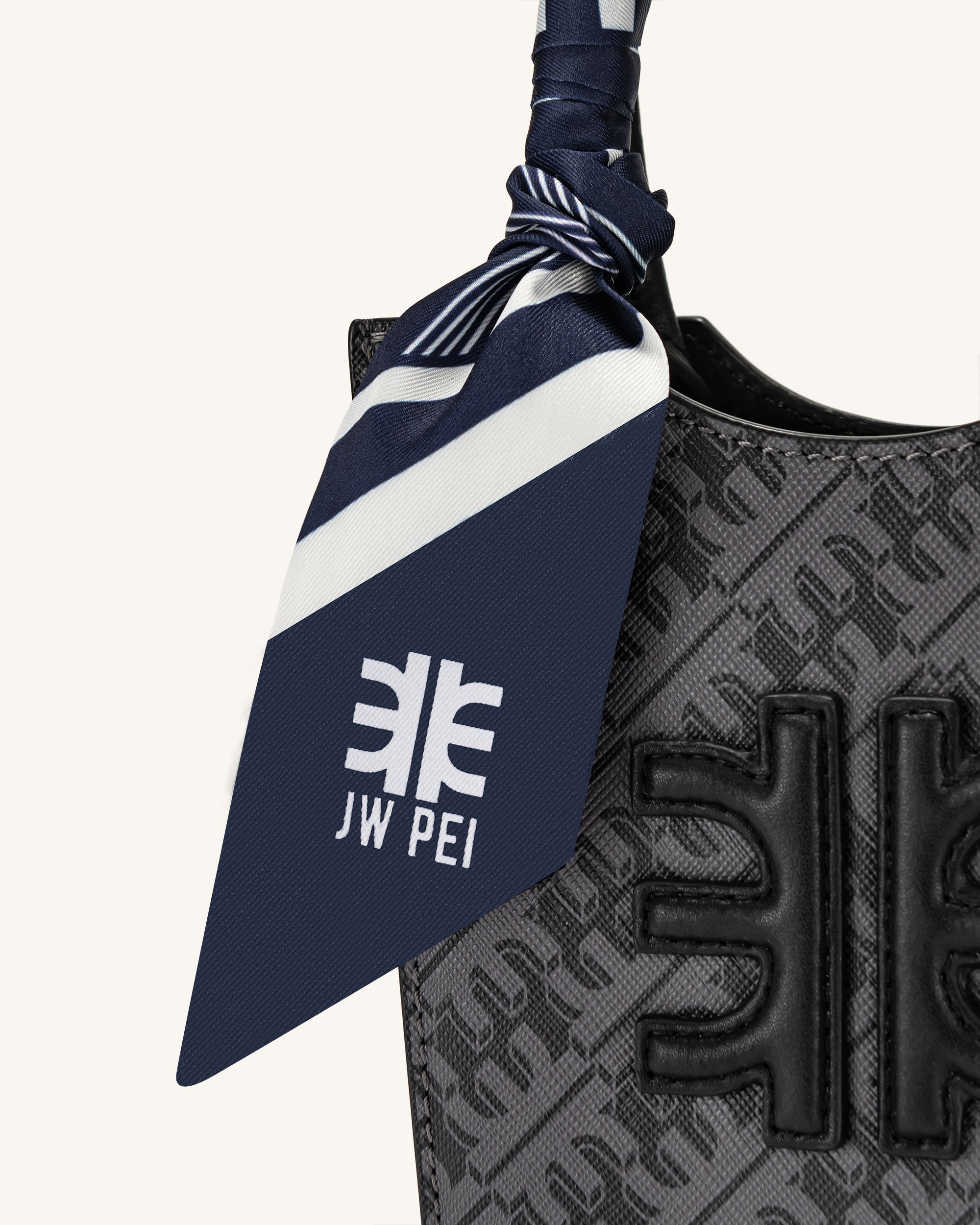 FEI Faux Silk Twill Scarf - Navy-Mesadic