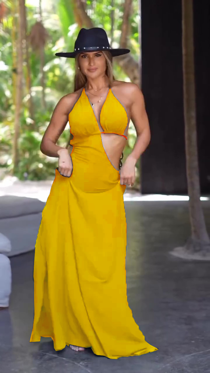 Asymmetrical midi resort dress