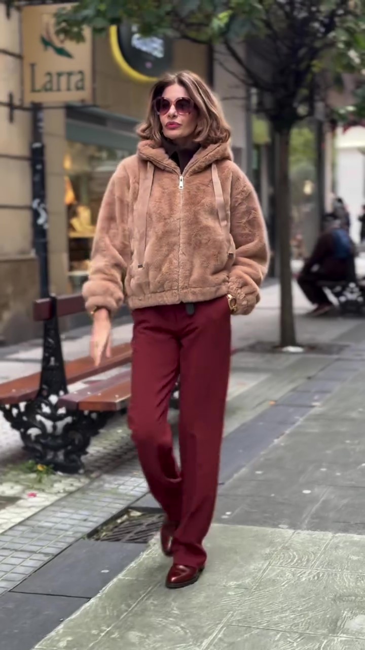 Designer fur winter coat
