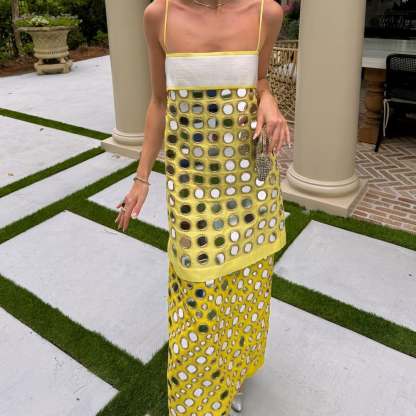Callistari Handmade layered mirrored dress-CALLISTARI