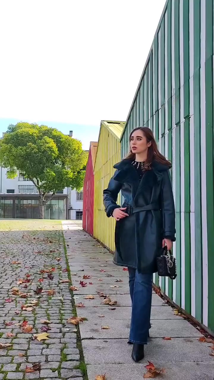 Faux fur coat Leather jacket