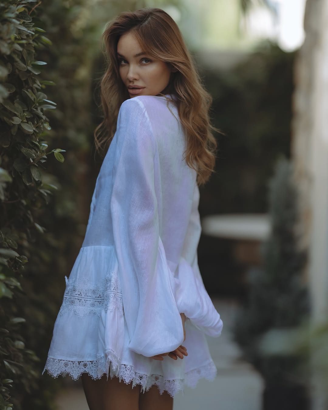 Orchid White Lace Mini Dress