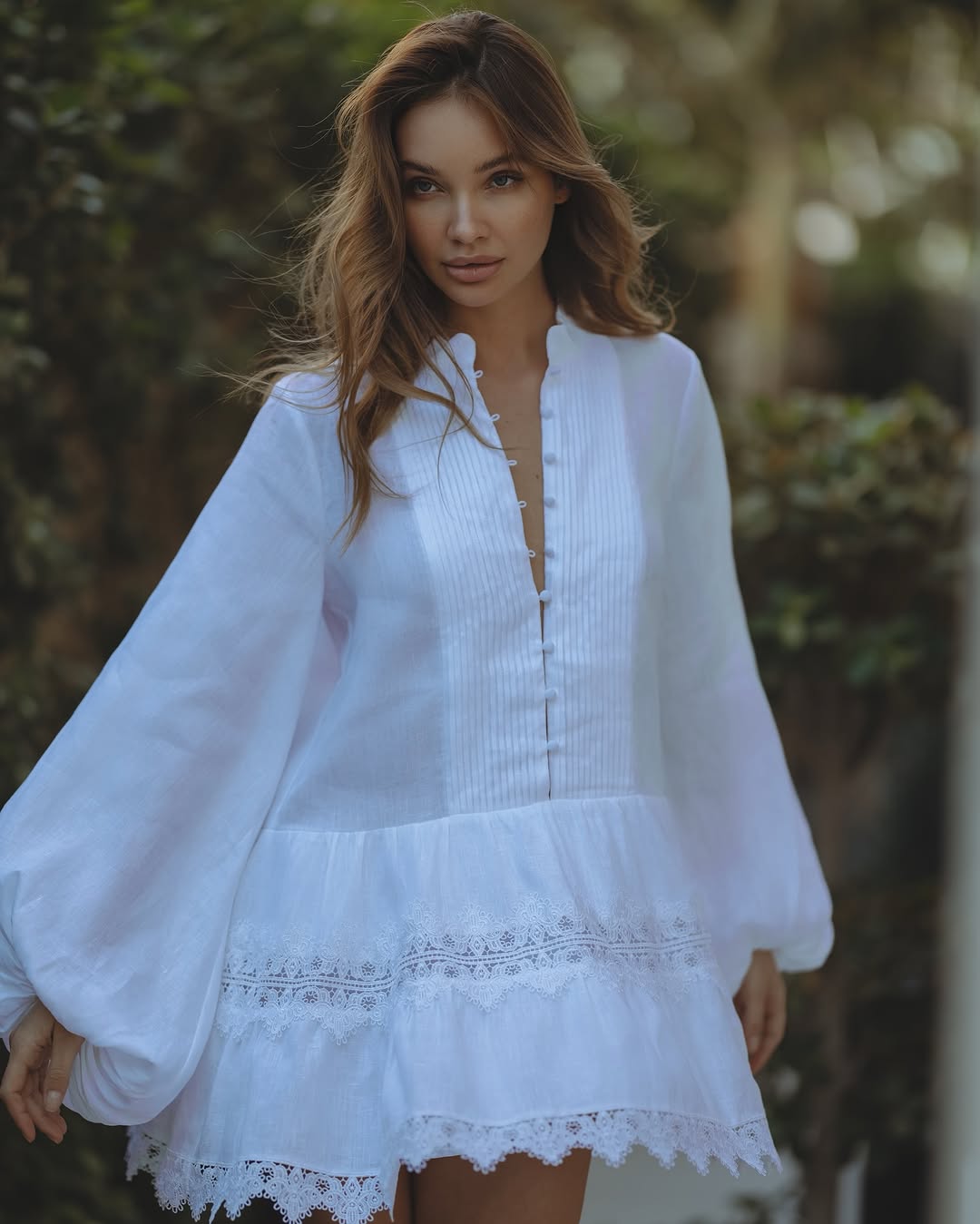 Orchid White Lace Mini Dress