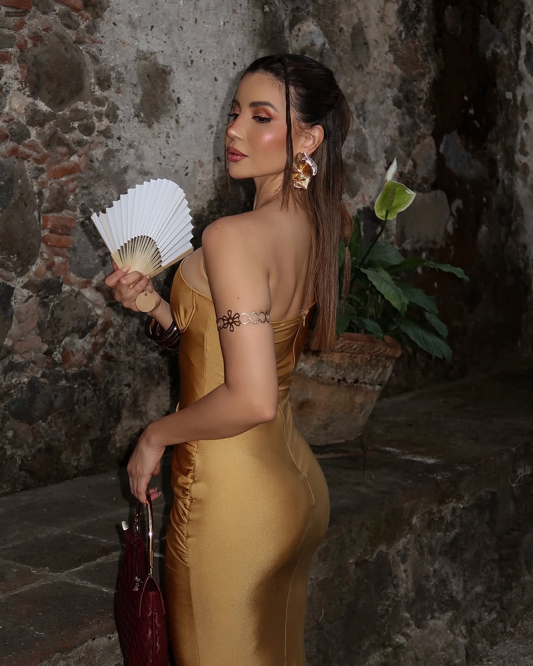 Party asymmetric fishtail maxi dress