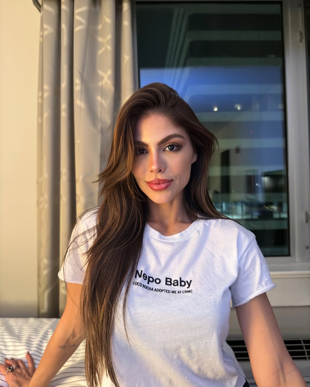 T-shirt glitter sequin skirt suit