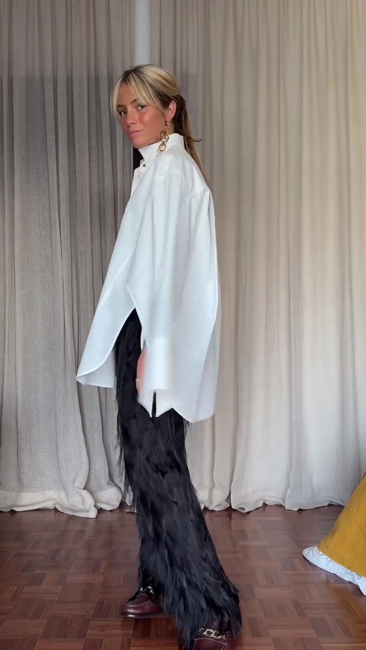 Designer party fringed trousers