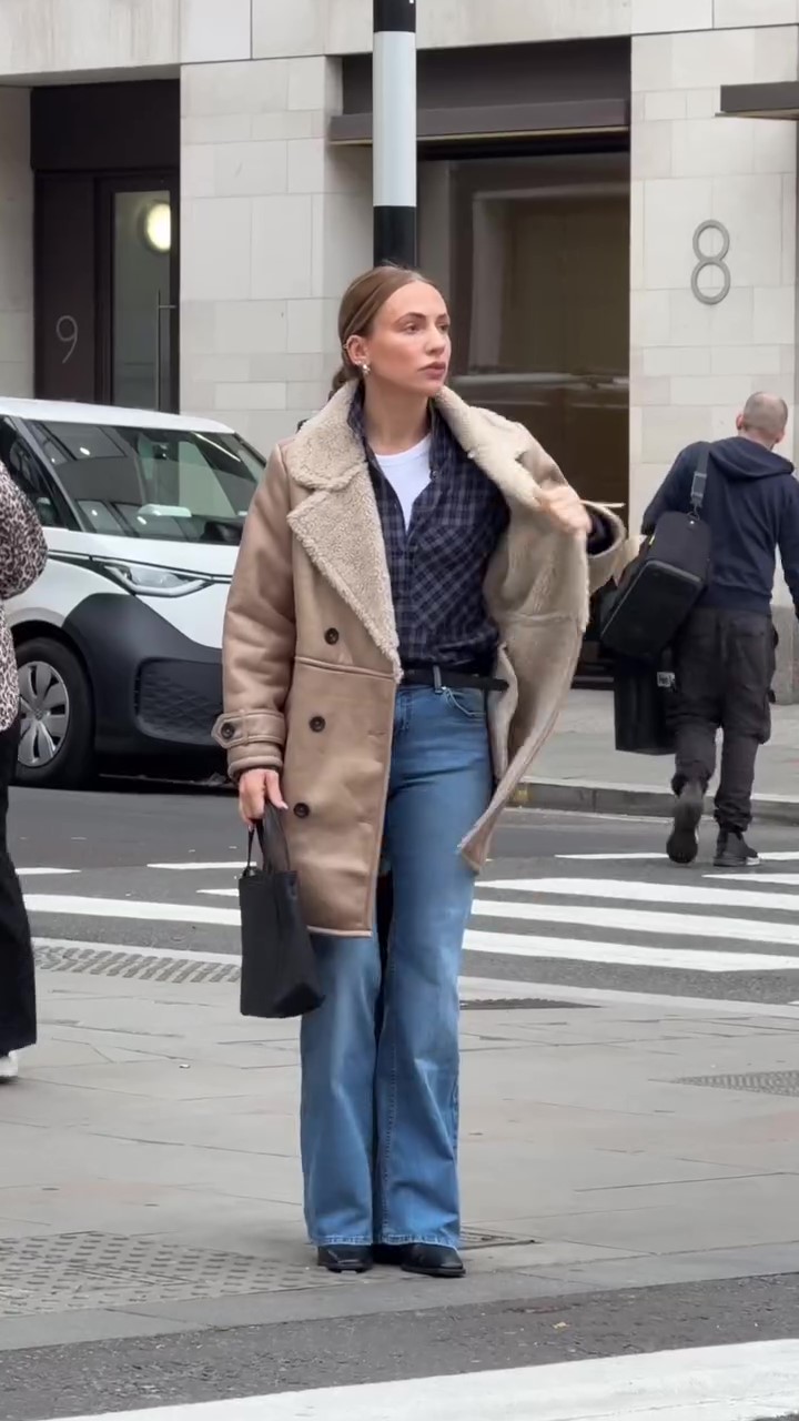 Khaki winter coat fur leather jackets