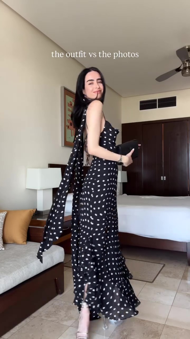 Holiday Dance Midi Polka Dot Fishtail Dress