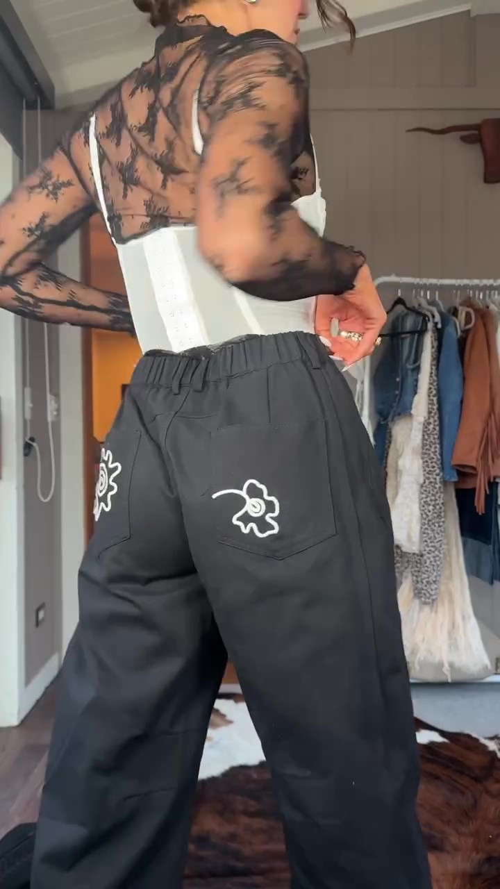 New Spring Dark Patterned Trousers