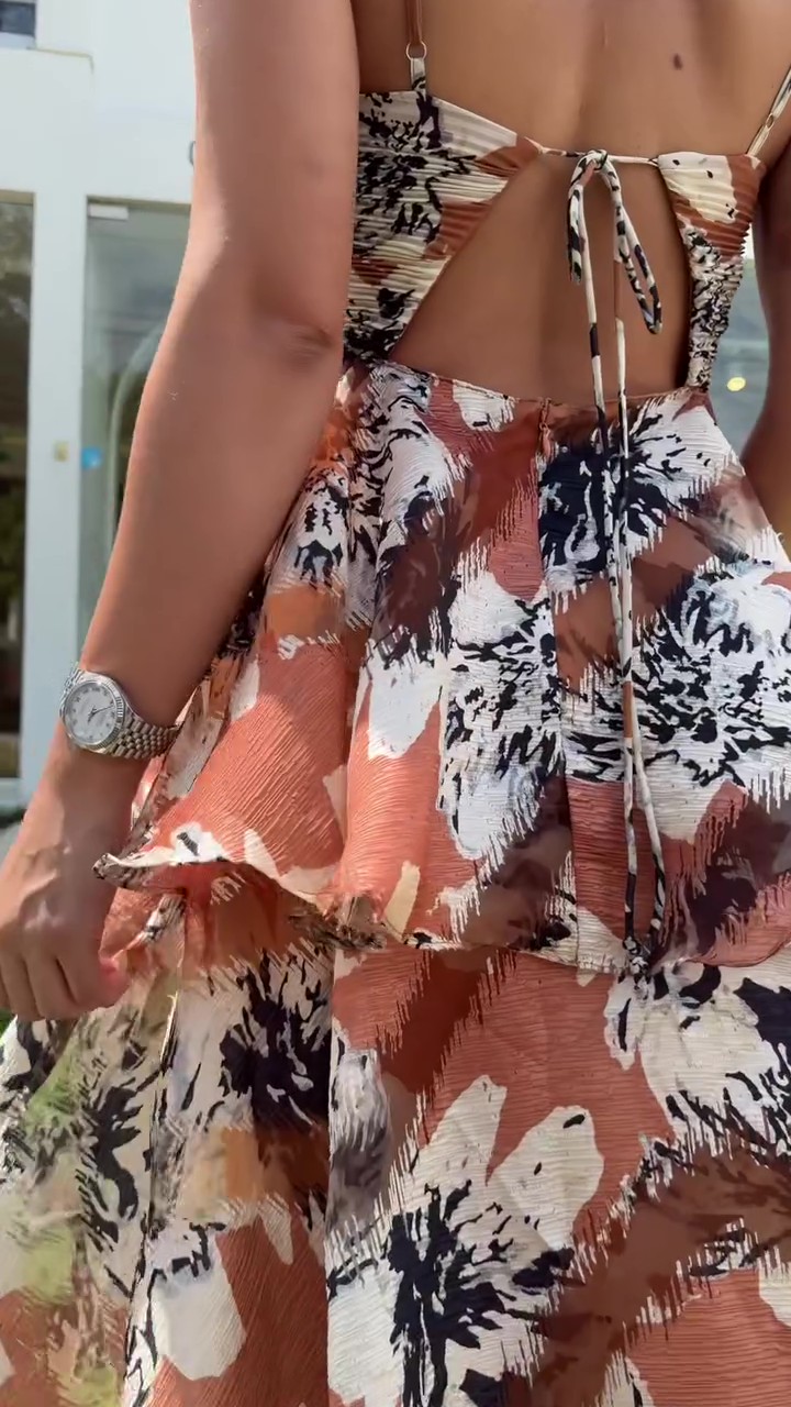 Holiday Print Cake Maxi Dress