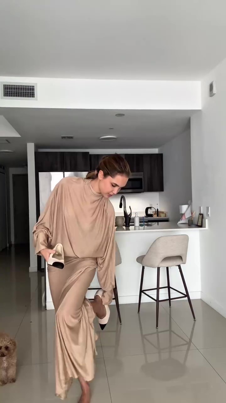 Holiday Soft Drape Knit Maxi Dress