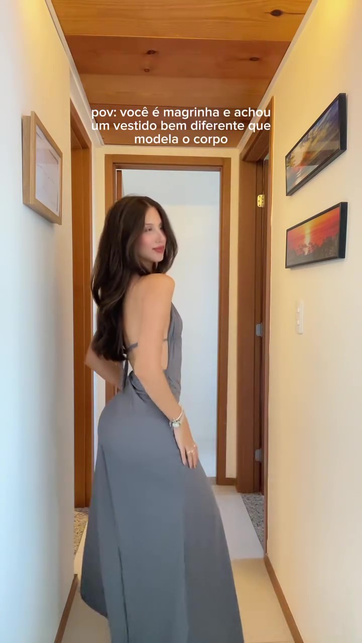 Asymmetric fitted maxi dress