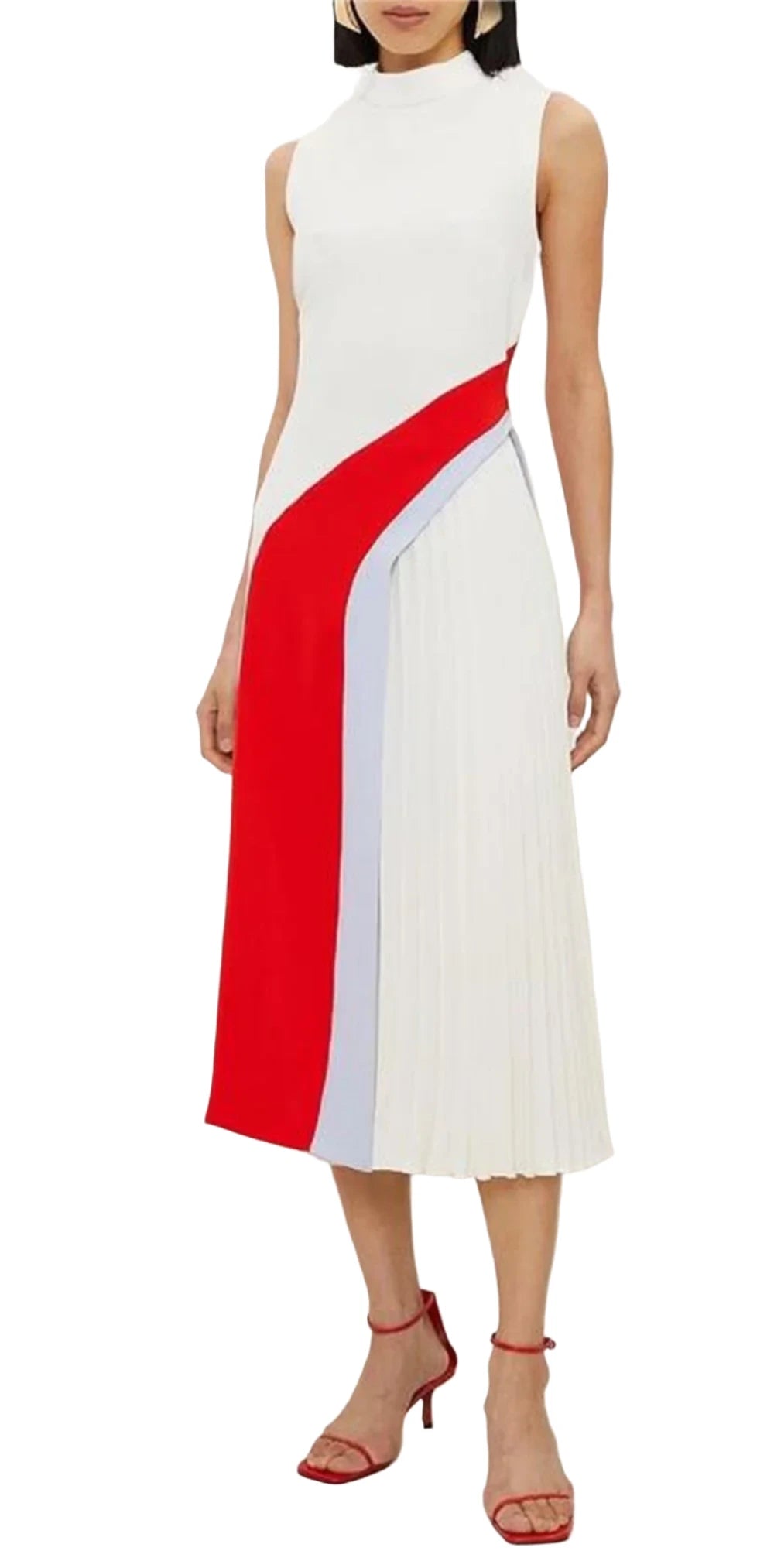 Jersey Ruched A-line Midi Dresses