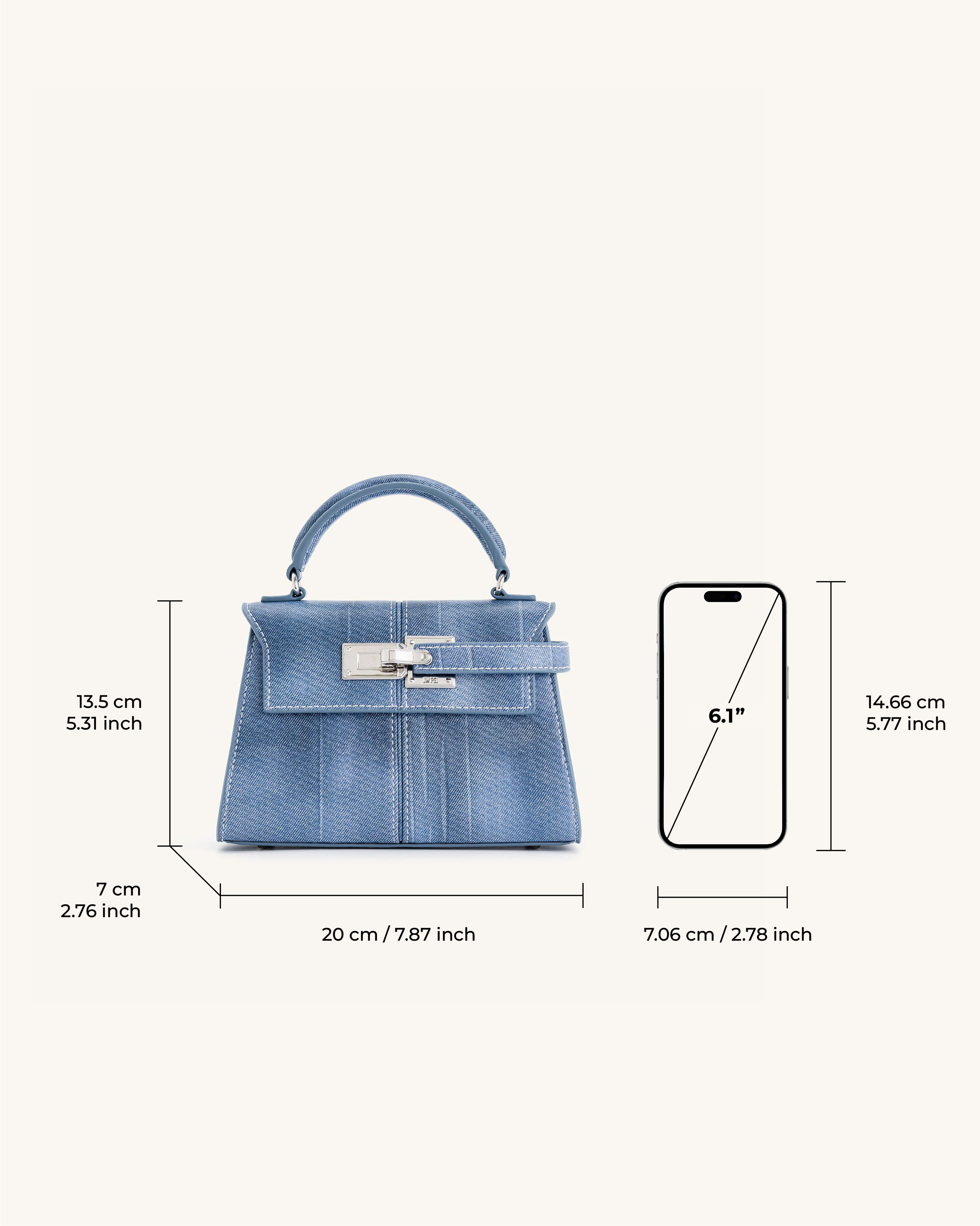 Elise Top Handle Bag - Blue-Mesadic