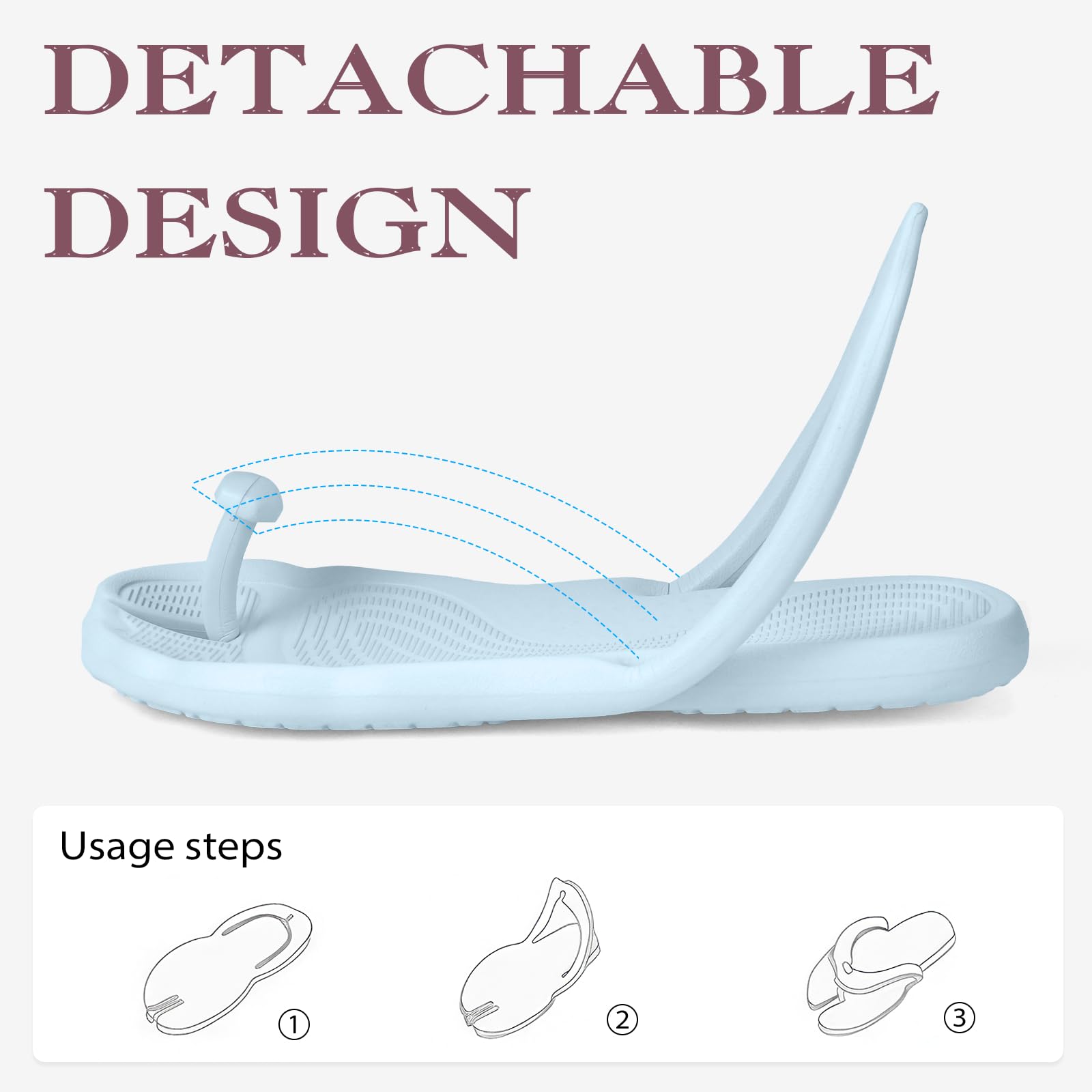 Foldable Travel Flip Flops ✈️ Lightweight Non-Slip Sandals