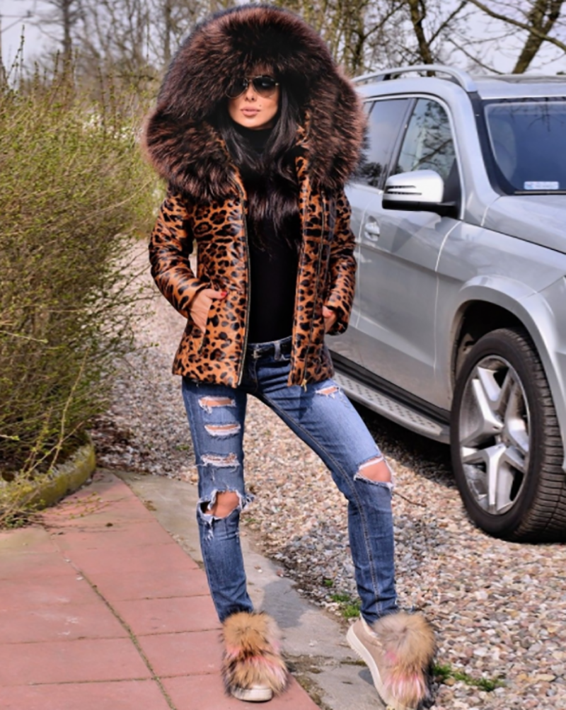 Callistari New Womens Ladies Quilted Winter Coat Puffer Fur Collar Hooded Jackets Parka Plus Size S-XXXL-CALLISTARI