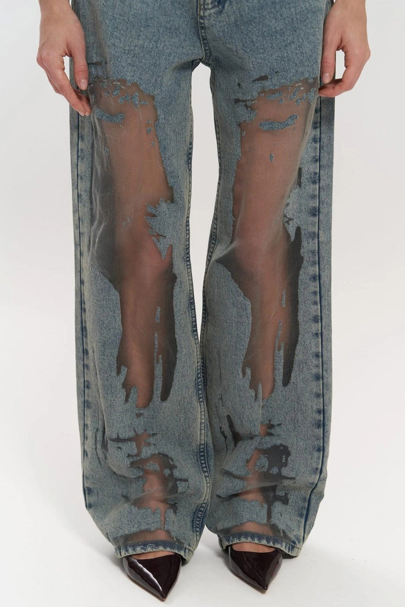 Trixie Blue Transparent Jeans-ROVOLE