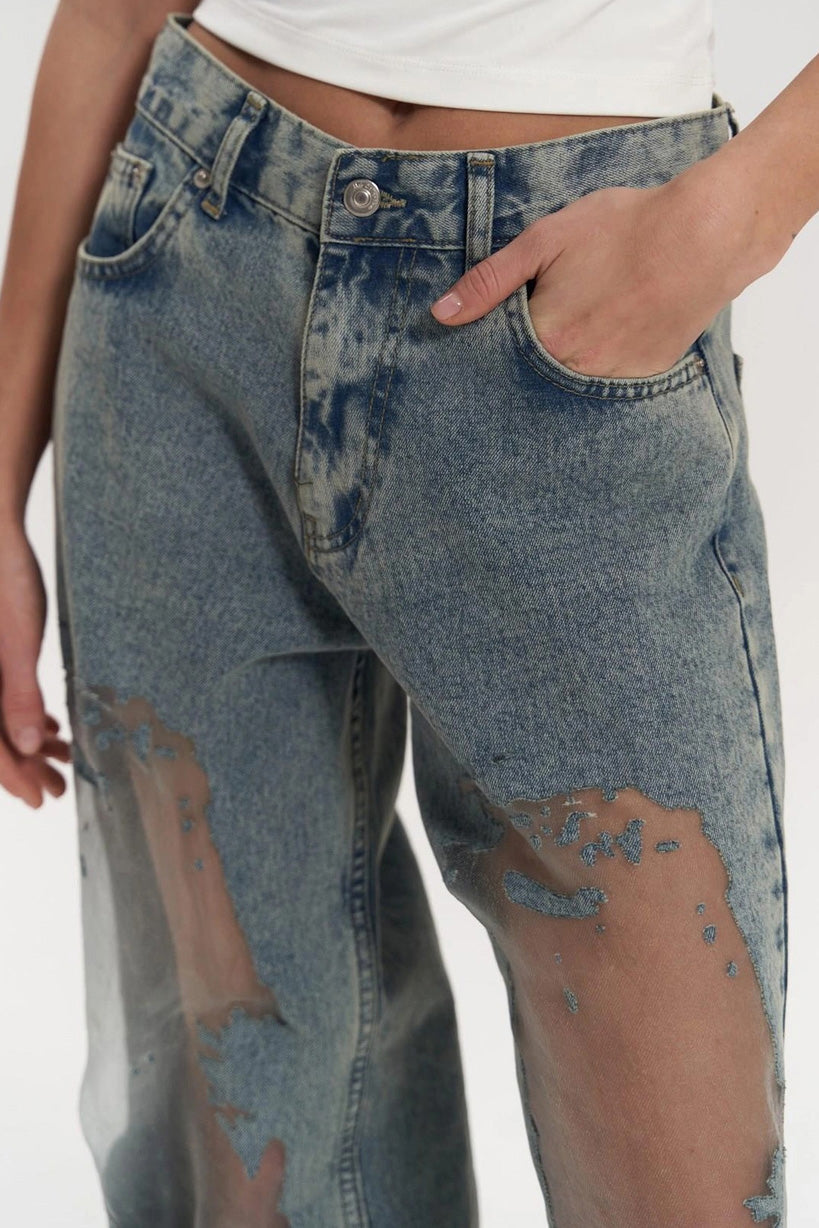 Trixie Blue Transparent Jeans-ROVOLE