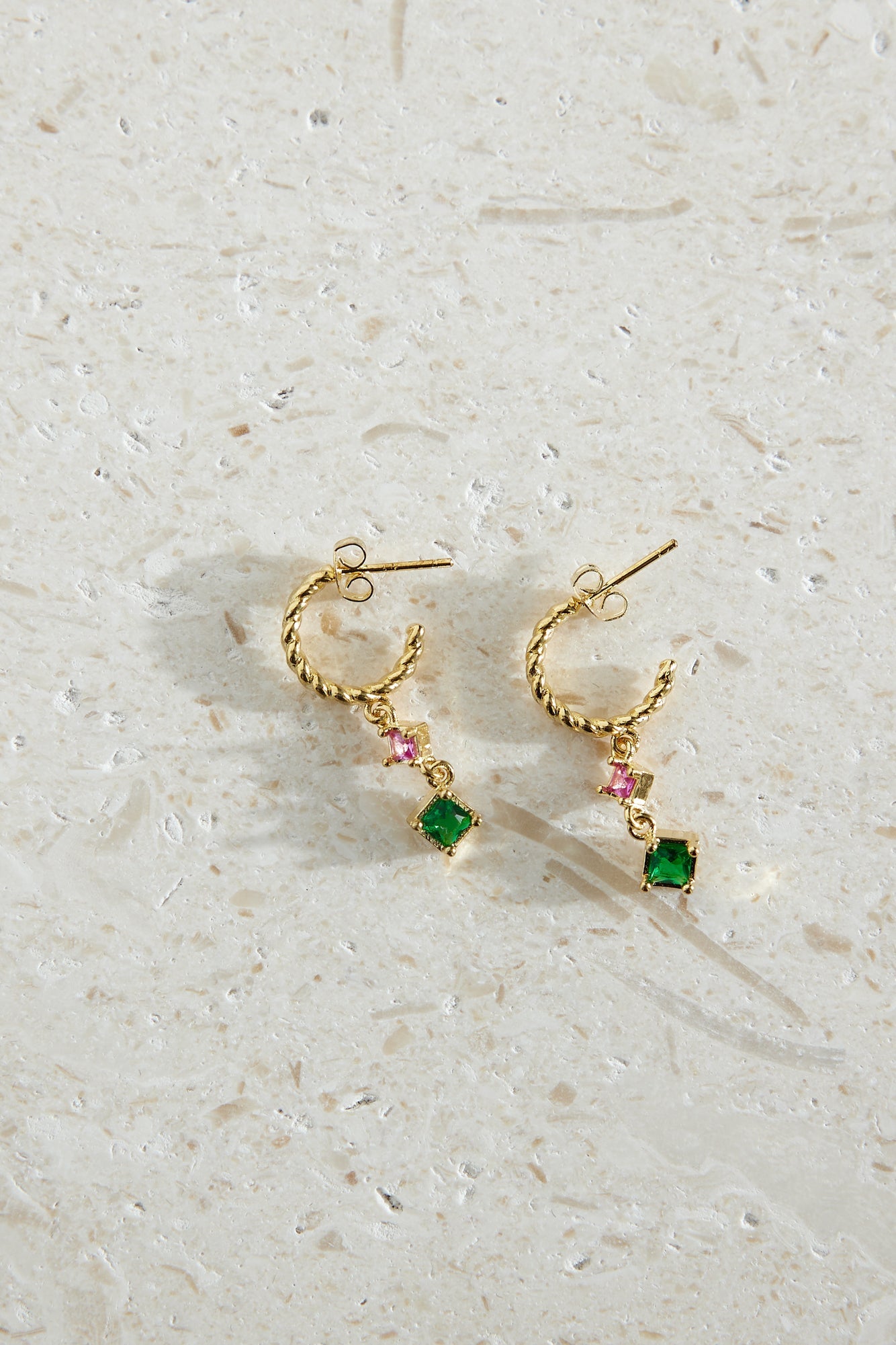 18K Gold Plated Wandering Morgana Earrings-CALLISTARI