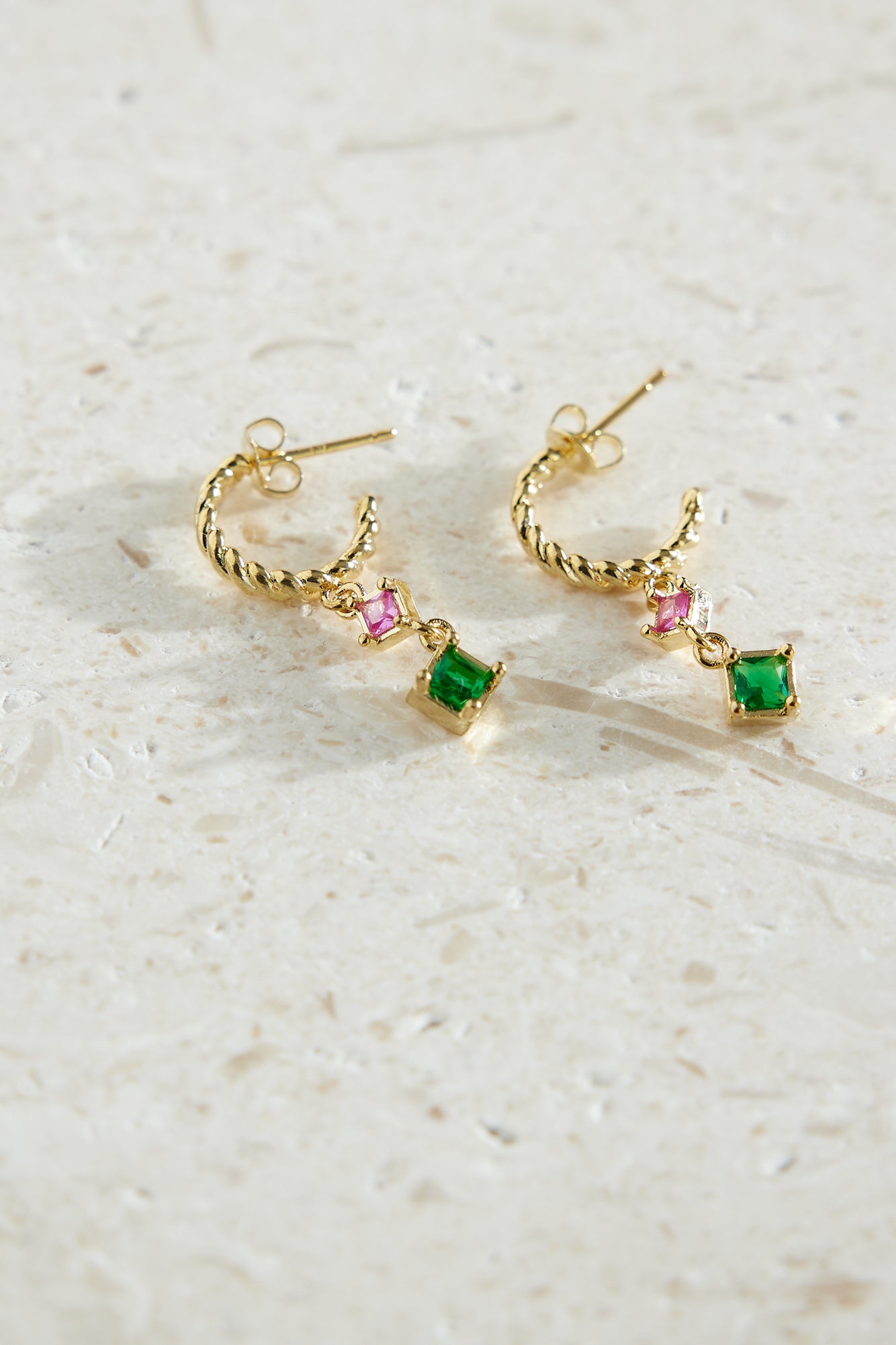 18K Gold Plated Wandering Morgana Earrings-CALLISTARI